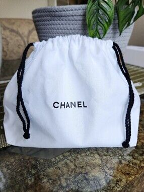 Chanel Dust Bag Drawstring Cotton Make Up Pouch